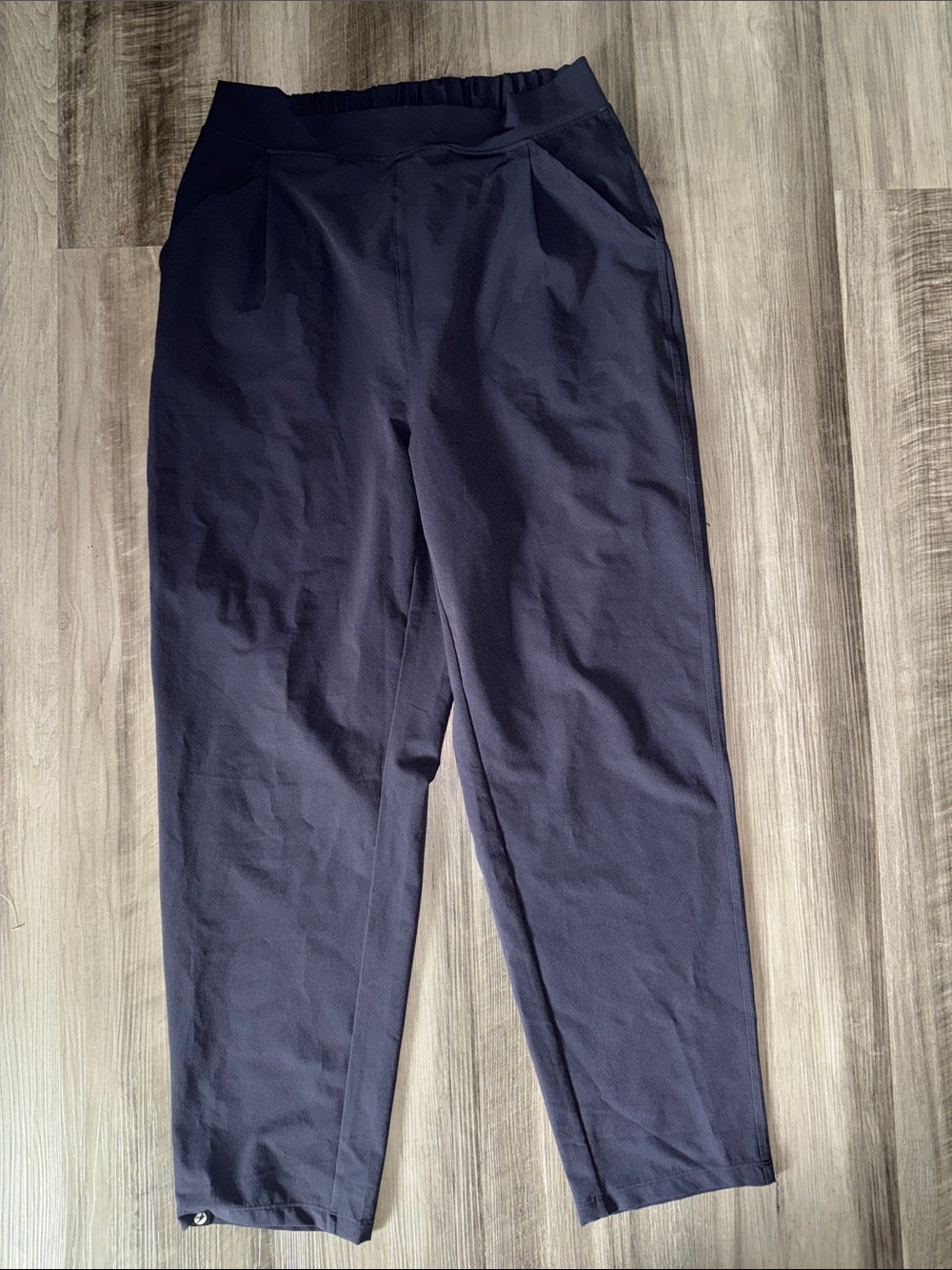 Oiselle lightweight ankle pants 6 dark grey athletic stretch waist gym workout
